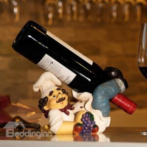 Unique Chef Lying on His Back Resin Wine Holder