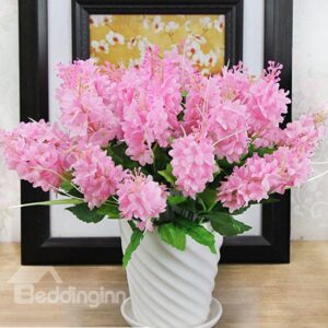 Fantastic 5-Brach Hyacinth with Ceramic Vase Artificial Flower Sets