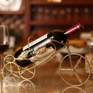Creative Stainless Steel Tricycle Design Wine Holder