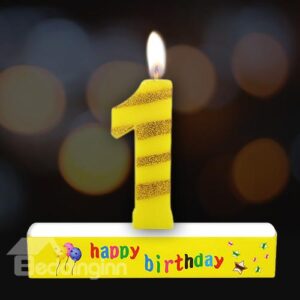 Wonderful Birthday 10 Digit Design Candle