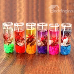 Fabulous Tall Glass Shells Multi-Color Fragrance Candle