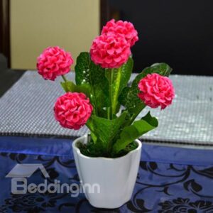 Beautiful Hydrangea in Flower Design Pot Artificial Flower Set