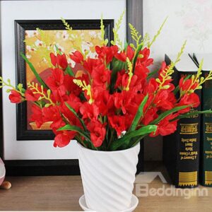 Gorgeous 3-Branch Freesia in Ceramic Pot Artificial Flower Set