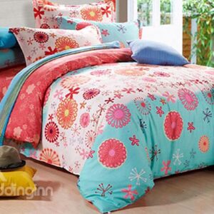 Memories of Elegance Floral Pattern Kids Cotton Duvet Cover Sets
