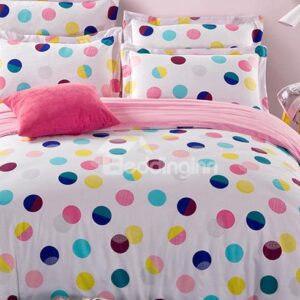 Pure World Polka Dot Pattern Kids Cotton Duvet Cover Sets