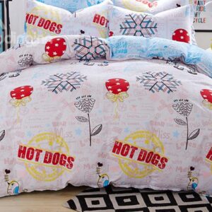 Lively Spring of The Woods Print Kids Cotton Duvet Cover Sets