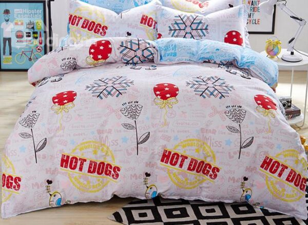 Lively Spring of The Woods Print Kids Cotton Duvet Cover Sets