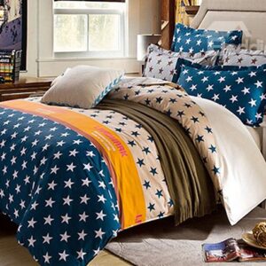 Bouncy Stars Pattern Kids 100% Cotton Duvet Cover Set
