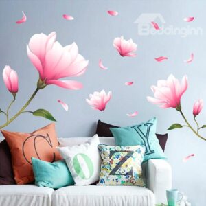 Romantic Flower Pattern Bedroom Living Room Removable Wall Stickers