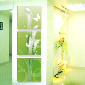 Fantastic Abstract Flowers 3-Panel Canvas Wall Art Prints
