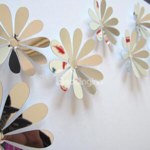 Wonderful Acrylic Mirror Surface Flower Design 3D Wall Sticker