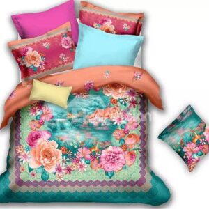 Beautiful Fairyland Blooming Peonies Print Cotton 4-Piece Duvet Cover Sets