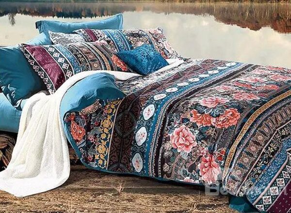 Vintage Jacquard Floral Design Cotton 4-Piece Duvet Cover Sets