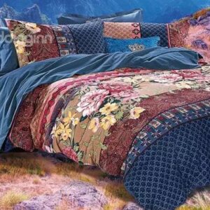Floral Printing High Grade Cotton 4-Piece Duvet Cover Sets