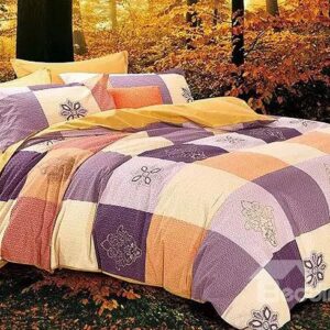 Muted Colored Concise Plaid Cotton 4-Piece Duvet Cover Sets
