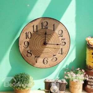 Creative Growth Ring Pattern Wooden Wall Clock