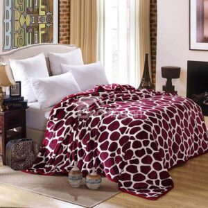 Red Irregular Figure Printed Soft Bed Blanket
