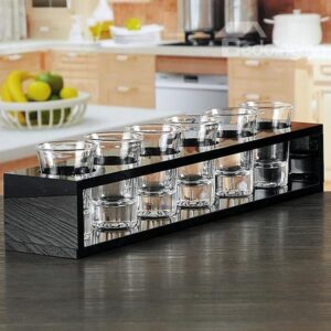 Wonderful 6-Piece Wine Glasses with Rack