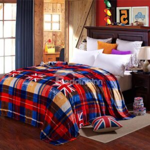 Classic Plaid Flannel Blanket Suitable for All Seasons