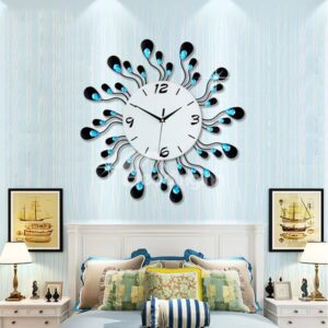 Creative Sun Design Diamond Decorative Wall Clock