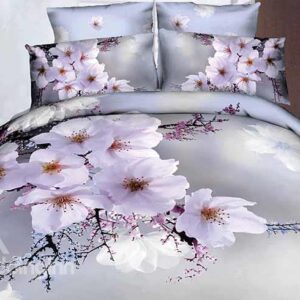 Wintersweet Printing Skincare Cotton 4-Piece Duvet Cover Sets