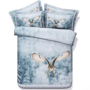 Flying Owl Digital Printing 4-Piece Duvet Cover Sets