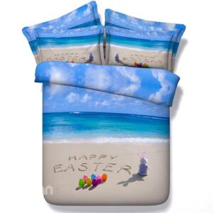 Beach Scenery Digital Printing 4-Piece Duvet Cover Sets