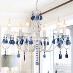 Stunning Mediterranean Style 8-Head Living Room Bedroom Crystal Chandelier