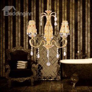 Gorgeous Bohemia Gold-plating Crystal 3-Head Chandelier