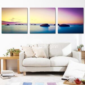 Fabulous Sea View on the Horizon 3-Panel Canvas Wall Art Prints