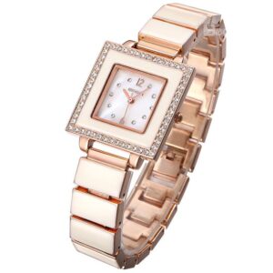 Women's Vogue Golden Shell Diamante Bracelet Watch