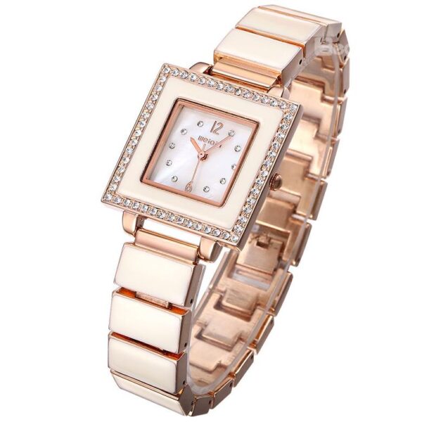 Women's Vogue Golden Shell Diamante Bracelet Watch