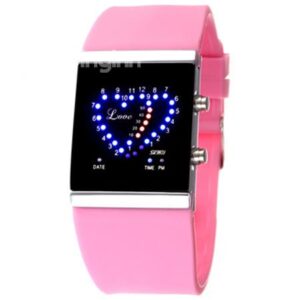 Men's Jelly Heart Shape Display LED Digital Sports Watch