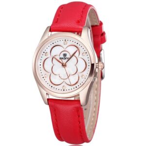 Women's Diamante Flower Shell Watch