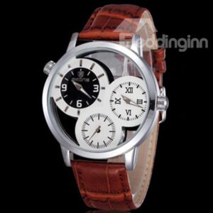 Men's Harden Glass Mirror Skeleton Watch
