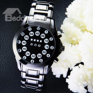 Men's Creative Roll Ball LED Display Watch