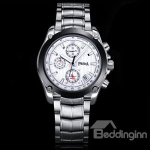 Men's Muliti-Functional Steel Band Sports Watch