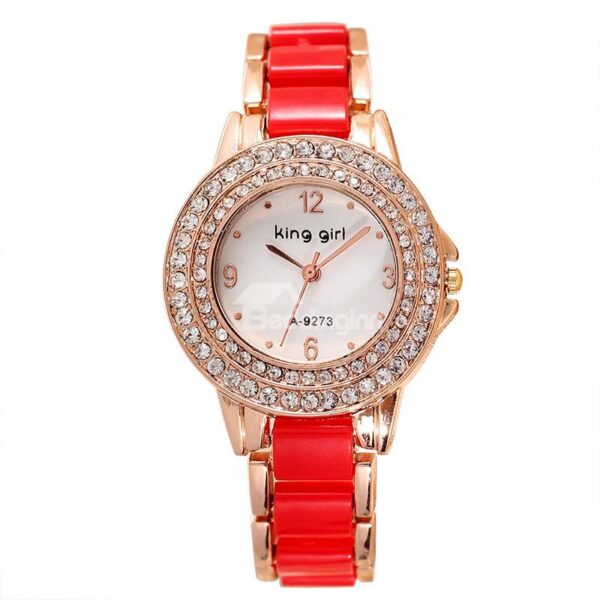 Men's Fashion Fully Diamante Case Bracelet Watch