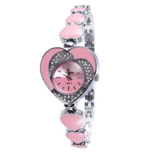 Women's Elegant Heart Shape Dial Bracelet Watch