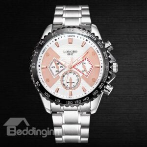 Men's Vogue Luminous Pointer Scratch Resistant Alloy Dress Watch