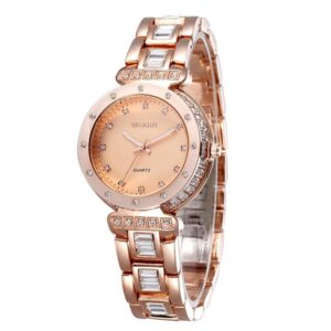 Women's Diamante Dial Luminous Pointer Luxury Watch