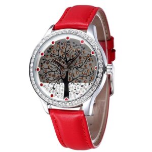 Women's Fashion Diamante Tree Dial Watch