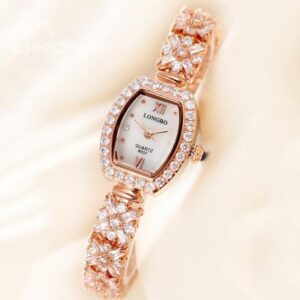 Women's Luxury Diamante Flower Band Bracelet Watch