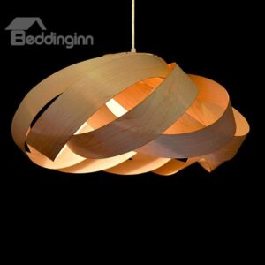 Fantastic Flower Design Wooden Pendant Light